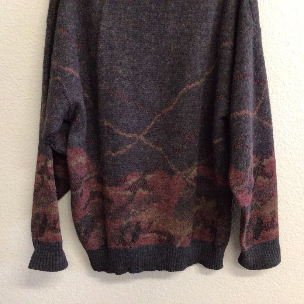 Cambio Italia Vintage 90's Men's Gray Sweater Wool Blend Size Medium Italy